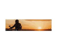 Riding Into The Sunset grande striscione per feste da appendere alla parete banner per feste di compleanno fondali per Capodanno, laurea, matrimonio, festa di compleanno, decorazione, 120 x 30 cm