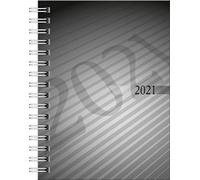 rido/idé 7013102901, Wochenkalender/Taschenkalender 2021 Modell perfect/Technik I, PP-Einband, anthrazit