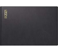 rido/idé 7017502901 Wochenkalender/Taschenkalender 2021 Modell Septimus quer, Kunststoff-Einband, schwarz