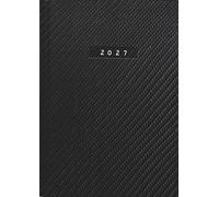 rido/idé 7021812807 Buchkalender Mod. Chefplaner 2027 "Carbon" A5, Kunstleder