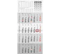rido/idé 7033420006 | 4-Monatskalender 2026 | grau, 300×630 mm