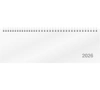 rido/idé Agenda orizzontale, mod. ac, terminatore settimanale, 2026, 307 x 105 mm, in cartone, bianco