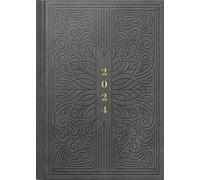 rido/idé Agenda settimanale "Art Deco", modello futura 2 2024, 2 pagine = 1 settimana, dimensione foglio: 14,8 x 20,8 cm, antracite
