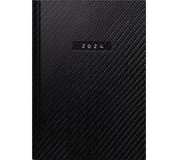 rido/idé Agenda settimanale "Carbon" modello futura 2 2024 2 pagine = 1 settimana formato foglio: 14,8 x 20,8 cm, nero