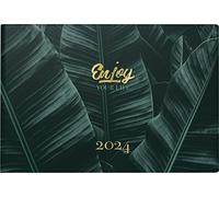 rido/idé Agenda settimanale "Enjoy", modello Septimus 2024, 2 pagine = 1 settimana orizzontale, formato foglio: 15,2 x 10,2 cm, verde