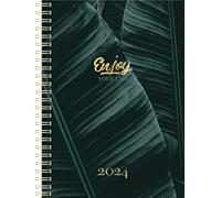 rido/idé Agenda settimanale "Enjoy", modello Timing 1 2024, 2 pagine = 1 settimana A5, verde