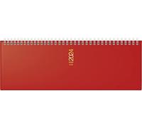 rido/idé Agenda settimanale, modello ac-settimanale, 2024, 2 pagine = 1 settimana, formato foglio: 30,7 x 10,5 cm, rosso