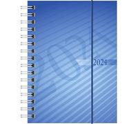 rido/idé Agenda settimanale modello perfect/tecnica I 2024 2 pagine = 1 settimana formato foglio 10 x 14 cm, blu