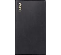 rido/idé Agenda settimanale modello TM 17/contacter 2024, 2 pagine = 1 settimana orizzontale dimensione foglio 8,7 x 15,3 cm, nero