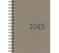 rido/idé Agenda tascabile modello perfect/Technik I (2025), 2 pagine = 1 settimana, A6, 160 pagine, copertina in similpelle Tejo grigio