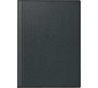 rido/idé Agenda tascabile modello perfect/Technik I (2025), 2 pagine = 1 settimana, A6, 208 pagine, copertina in pelle Rio, nero