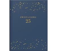 rido/idé Agenda tascabile Young Line Mini (2025) "Starry Night", 2 pagine = 1 settimana, A6, 160 pagine, copertina in similpelle, blu scuro