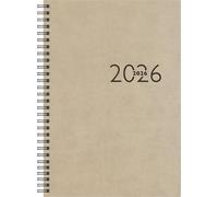 rido/idé Calendario a libro mod. studioplan int. 2026 | 168 × 240 mm ecopelle grigio