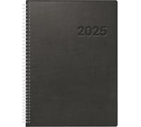 rido/idé Calendario a libro modello Conform (2025), 1 pagina = 1 giorno, A4, 384 pagine, copertina in plastica, nero