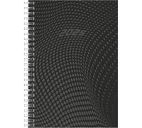 rido/idé Calendario a libro modello Timing 1 (2025), 2 pagine = 1 settimana, formato A5, 160 pagine, copertina in PP, nero