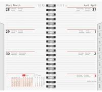 rido/idé Calendario di ricambio settimanale, modello 2025, 2 pagine = 1 settimana, A6, 144 pagine, bianco