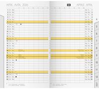 rido/idé Calendario mensile di ricambio mod. M-Planer 2026 in quattro lingue | 87 x 153 mm, cartone bianco