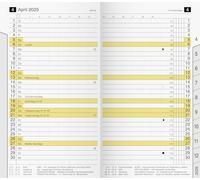 rido/idé Calendario mensile di ricambio modello M-Planer (2025), 2 pagine = 1 mese, A6, 32 pagine, bianco