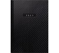rido/idé Calendario settimanale "Carbon", modello futura 2 2023, dimensioni foglio: 14,8 x 20,8 cm, nero