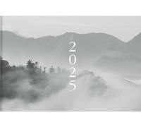 rido/idé Calendario tascabile modello Septimus (2025) "Cloudy Mountains", 2 pagine = 1 settimana, A6 orizzontale, 128 pagine, copertina grafica, verde