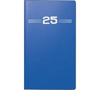 rido/idé Diario tascabile modello Mini Agenda d 15 (2025), 2 pagine = 1 mese, A6, copertina in plastica, blu