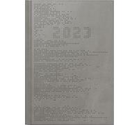 rido/idé Futura 2 2023 Pixel - Calendario settimanale 14,8 x 20,8 cm, colore: Grigio