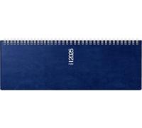 rido/idé Quaderno orizzontale modello Septant (2025), 2 pagine = 1 settimana, 305 × 105 mm, 128 pagine, copertina in schiuma Catana, blu scuro