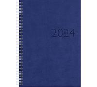 ridoidé Agenda settimanale modello studioplan int. 2024 pianificatore settimanale tascabile 2 pagine = 1 settimana formato foglio 16,8 x 24 cm, blu