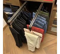 Riduccia per ganci per tiri per estrarre - Veste dell'armadio per estrazione - con 2 binari a scorrimento Ricetta per abiti estensibili regolabile, pasta di scorrimento a scorrimento per finitura