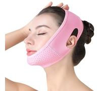 Riduttore a doppio mento per modellare la mascella, regolabile per modellare e stringere il viso (rosa)