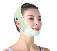 Riduttore a doppio mento per modellare la mascella, regolabile per modellare e stringere il viso (verde menta)