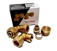 Riduttore a gomito da 16 mm, tubo PEX ALU PEX - 15 mm compressione rame plastica (2)