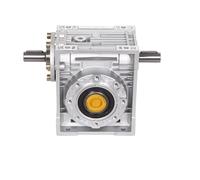 Riduttore a vite senza fine NRV063-VS Doppio albero di ingresso Diametro 19 mm Rapporto 5:1-80:1 Riduttore di velocità a vite senza fine a 90 gradi(Ratio 10 to 1)