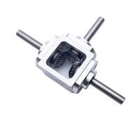 Riduttore ad angolo retto con ingranaggi conici, Riduttore conico a spirale 1 a 1, 1 modulo, 20 denti, foro da 10 mm, trasmissione ad angolo retto, doppio albero di uscita
