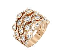Riduttore Anello Dito Anello di diamanti in lega Popolare Anello squisito Accessori popolari per gioielli di moda semplici Portatovaglioli Al Limone (Gold, 8)