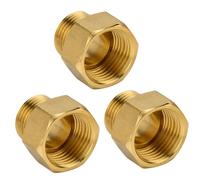 Riduttore da 3/4 a 1/2" adattatore, set di 3 pezzi in rame con guarnizioni | Accessori per spruzzatori rinforzati da 3/4 a 1/2, materiale ottone, M22 fino a 4 mm, resistente alla corrosione e durevole