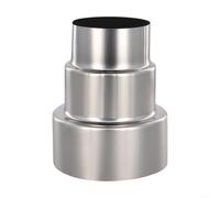 Riduttore da 80 mm a 70 mm, da 60 mm a 80 mm, adattatore connettore per tubi da 100 mm a 90 mm, in acciaio inox, per tubi di canna fumaria e stufa, per relining in muratura (Ø90 mm/Ø70 mm)