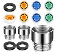 Riduttore di flusso doccia, risparmio acqua, kit 2 set, filtri 1/2 pollice