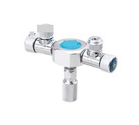 Riduttore di pressione CO2, Aquarium Multi Way CO2 Distributore di spliter Divisore Valvola in acciaio inossidabile Contatore bolla(W0202)