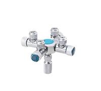 Riduttore di pressione CO2, Aquarium Multi Way CO2 Distributore di spliter Divisore Valvola in acciaio inossidabile Contatore bolla(W0204)