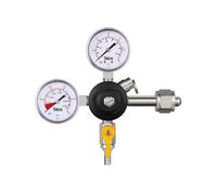 Riduttore di pressione Co2 Horeca Doppio manometro, alta e bassa pressione birra