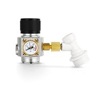 Riduttore di pressione CO2, Mini kit caricabatterie Co2, regolatore di Co2 for fusti di birra fatta in casa con disconnessione del blocco a sfera di gas, regolatore di gas portatile con filettatura 7/