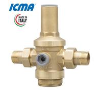 RIDUTTORE DI PRESSIONE CON ATTACCHI A BOCCHETTONE 1/2" MASCHIO MAX 40 BAR ICMA