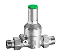 Riduttore di pressione cromato con Attacchi Maschio - Maschio e Attacco Manometro 3/4" - Far