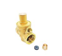 Riduttore di pressione dell'acqua regolabile, Valvola di riduzione della pressione regolabile in ottone da 2 pollici Opzioni multiple for sistemi aria e gas acqua(Valve without Gauge)