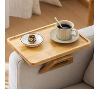 Riduttore di pressione dell'acqua, Vassoio for bracciolo divano pieghevole in bambù 33x24 cm multicolore antiscivolo(Natural Wood)