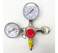 Riduttore di pressione di CO2 con doppio misuratore W21.8, regolatore di pressione per birra e birra, riduttore di pressione professionale riutilizzabile con regolazione manuale della pressione