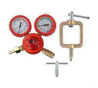 Riduttore di pressione di saldatura per ossigeno, acetilene e propano con manometri incorporati (tavola acetilene)