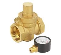 Riduttore di pressione, DN32 BSP Kit riduttore di pressione dell'acqua in ottone Valvola di regolazione della pressione con manometro regolabile