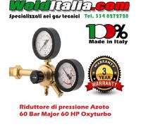 RIDUTTORE DI PRESSIONE MAJOR HP AZOTO 60 BAR OXYTURBO GAS COMPRESSI FINO 300 BAR